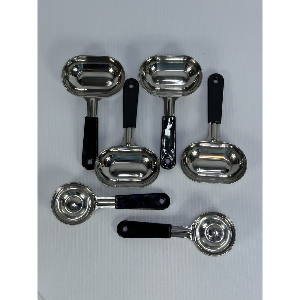 Lot of 6 Mercer Culinary Stainless Steel Food Portion Scoops M35934 & M35935